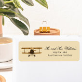 Vintage Flugadresse für antike Flugzeuge