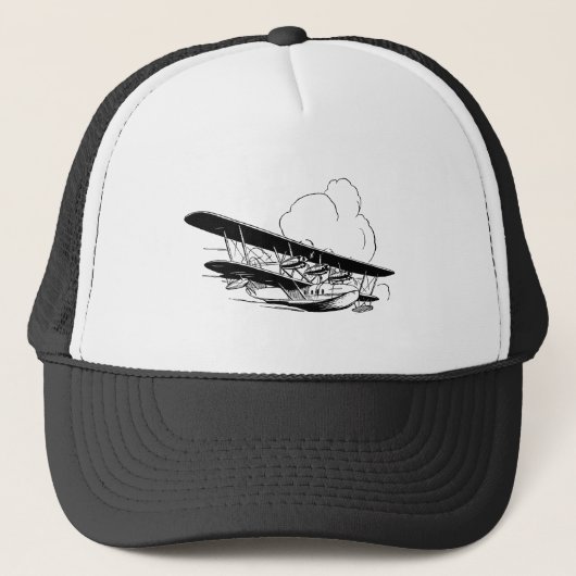 Vintage-Flugboot Truckerkappe (Vorderseite)