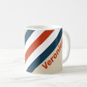 Vintage-Flugdeckstreifen mit Namen Kaffeetasse (VorderseiteRechts)