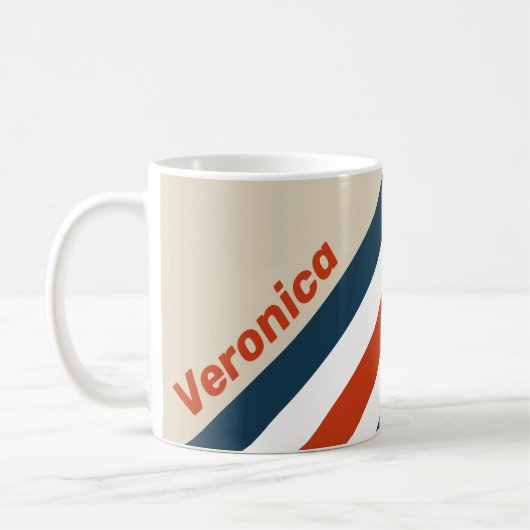 Vintage-Flugdeckstreifen mit Namen Kaffeetasse (Links)