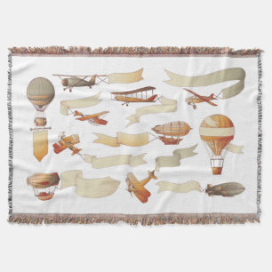 Vintage-Flugflotte individuell Text Wurfdecke Decke