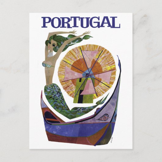 Vintage Fluggesellschaft Portugal Postkarte (Vorderseite)