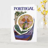 Vintage Fluggesellschaft Portugal Reise Postkarte (Gelbe Blume)