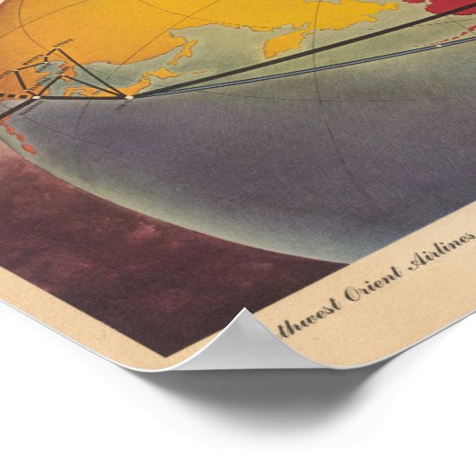 Vintage Fluggesellschaft Poster (Ecke)