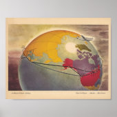 Vintage Fluggesellschaft Poster (Vorne)