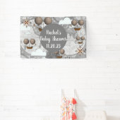 Vintage Fluggesellschaft starre Weltkarte & Wolken Banner (InSitu)
