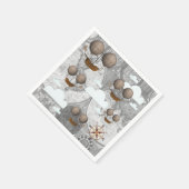 Vintage Fluggesellschaft starre Weltkarte & Wolken Serviette (Ecke)