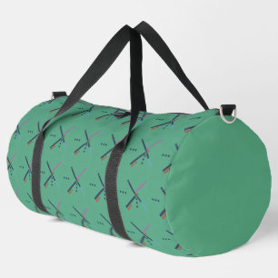 Vintage-Flughafen-Teppichmuster-Tasche Duffle Bag