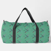 Vintage-Flughafen-Teppichmuster-Tasche Duffle Bag (Vorderseite)
