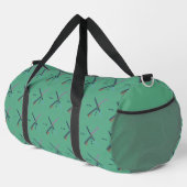 Vintage-Flughafen-Teppichmuster-Tasche Duffle Bag (Rechte Ecke)