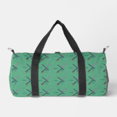 Vintage-Flughafen-Teppichmuster-Tasche Duffle Bag (Vorderseite)