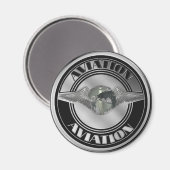 Vintage-Flugkunst Magnet (Vorderseite/Rückseite)