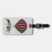 Vintage Flugmaschine Gepäckanhänger (Vorderseite horizontal)