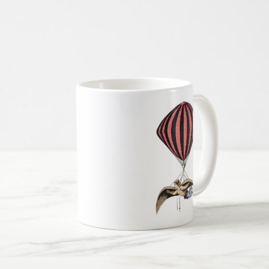 Vintage Flugmaschine Kaffeetasse (VorderseiteRechts)