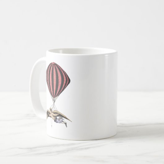 Vintage Flugmaschine Kaffeetasse (Vorderseite Links)