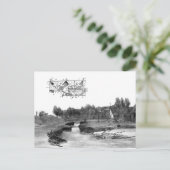 Vintage Flugmaschine Zeichnend Kunst Postkarte (Stehend Vorderseite)