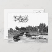 Vintage Flugmaschine Zeichnend Kunst Postkarte (Vorne/Hinten)