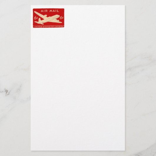 Vintage Flugpost Briefpapier (Vorderseite)