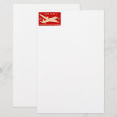 Vintage Flugpost Briefpapier (Vorne/Hinten)