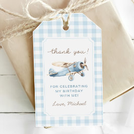 Vintage Flugreise 1. Geburtstag Geschenkanhänger