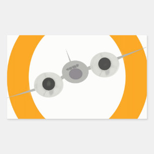 Vintage Flugreise Rechteckiger Aufkleber