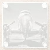 Vintage Flugroute Glasuntersetzer (Rückseite)