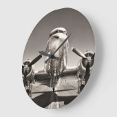 Vintage Flugroute Große Wanduhr (Winkel)