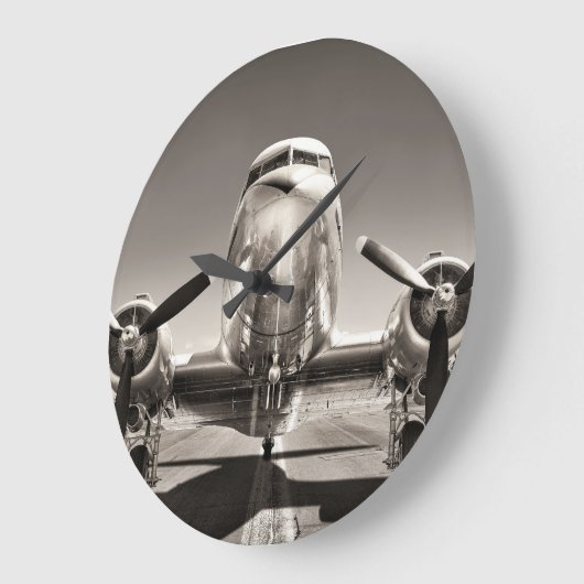 Vintage Flugroute Große Wanduhr (Winkel)