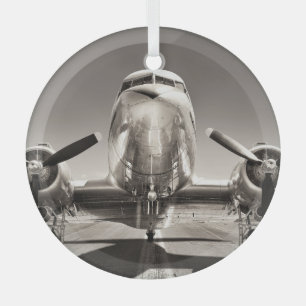 Vintage Flugroute Ornament Aus Glas