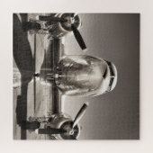 Vintage Flugroute Puzzle (Horizontal)