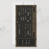 Vintage-Flugticket-Hochzeitseinladung Save The Date (Vorderseite)