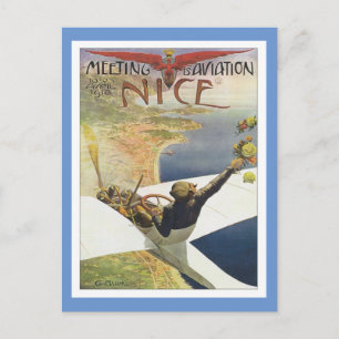 Vintage-Flugtreffen Nizza alte Postkarte