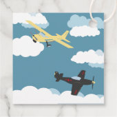 Vintage Flugzeit Fliegen Danke, Geburtstag Geschenkanhänger (Rückseite)