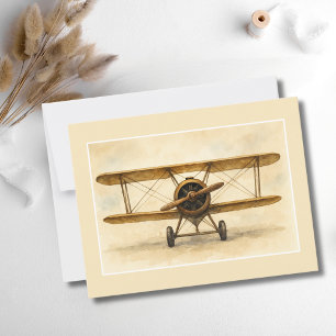 Vintage-Flugzeug Antikes Doppeldecker-Flugzeug Luf Postkarte