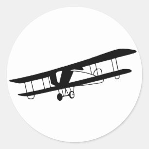 Vintage-Flugzeug-Aufkleber Runder Aufkleber