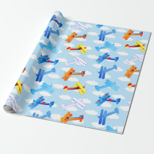 Vintage-Flugzeug Aviator Luftfahrt Luftwaffe Pilot Geschenkpapier
