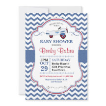 Vintage-Flugzeug-Baby-Shower-Einladung