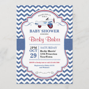 Vintage-Flugzeug-Baby-Shower-Einladung Einladung
