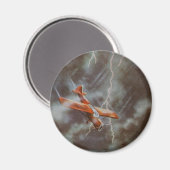 Vintage-Flugzeug-Button-Abzeichen Magnet (Vorderseite/Rückseite)
