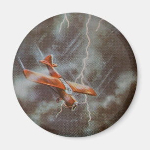 Vintage-Flugzeug-Button-Abzeichen Magnet