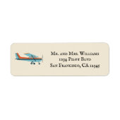 Vintage-Flugzeug Cessna-Luftfahrt-Rücksendeadresse (Vorne)