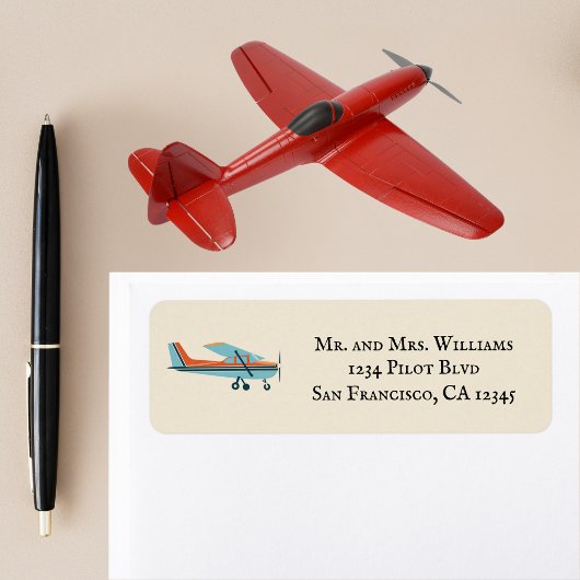Vintage-Flugzeug Cessna-Luftfahrt-Rücksendeadresse