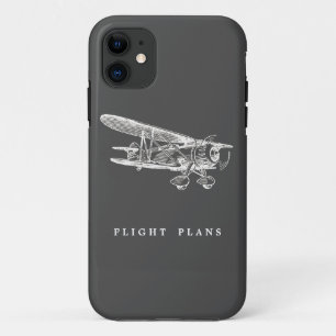 Vintage Flugzeug, Flugpläne Case-Mate iPhone Hülle