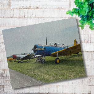 Vintage-Flugzeug-Foto Pilot-Daddy-Geburtstag Luftf Puzzle