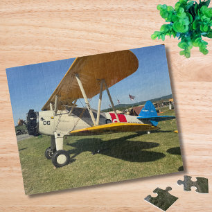 Vintage-Flugzeug-Foto Pilot-Daddy-Geburtstag Luftf Puzzle