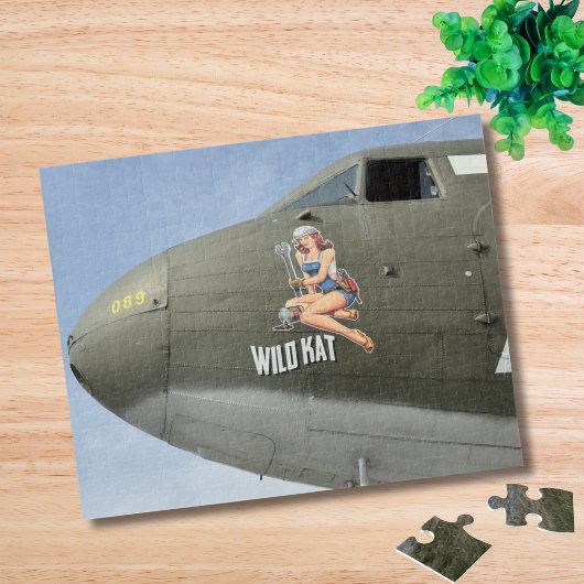 Vintage-Flugzeug-Foto Pilot-Daddy-Geburtstag Luftf Puzzle