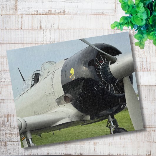 Vintage-Flugzeug-Foto-Pilot-Vater-Geburtstag-Luftf Puzzle