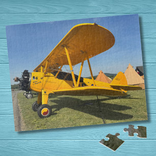 Vintage-Flugzeug-Foto-Pilot-Vater-Geburtstag-Luftf Puzzle