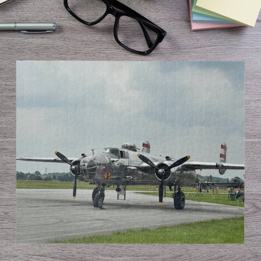 Vintage-Flugzeug-Foto-Pilot-Vater-Geburtstag-Luftf Puzzle