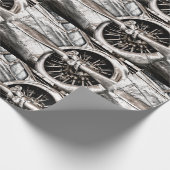 Vintage-Flugzeug Geschenkpapier (Ecke)